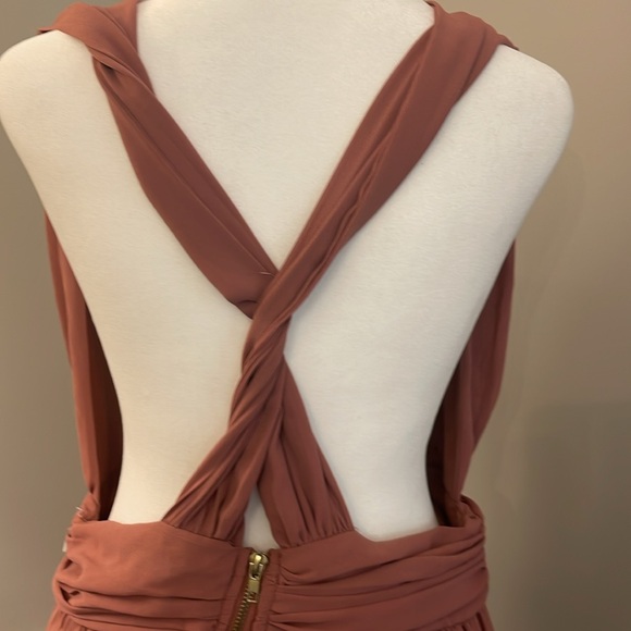 Ladies, very elegant mauve color summer dress size XL - Picture 9 of 12